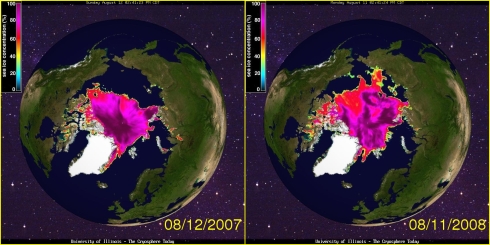 Ice at the Arctic