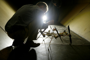 The Manchester Uni 'HexRotor' tumblecopter - without spherical cage