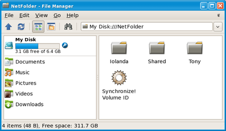 Thunar File Manager with SMB fileshare
