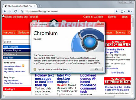 Chrome built in Visual Studio 2005