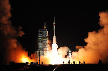 The Shenzou VII launch. Pic: Xinhua