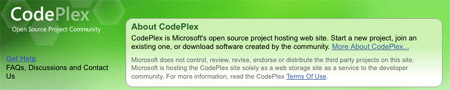 CodePlex homepage