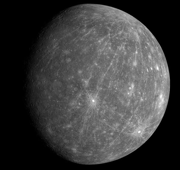 Messenger view of Mercury. Pic: NASA