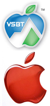 The Apple and Victoria School of Business and Technology logos