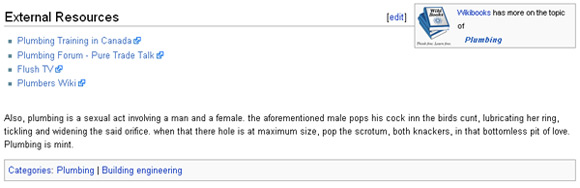 Wikipedia's entry on plumbing, or rather the sexual version