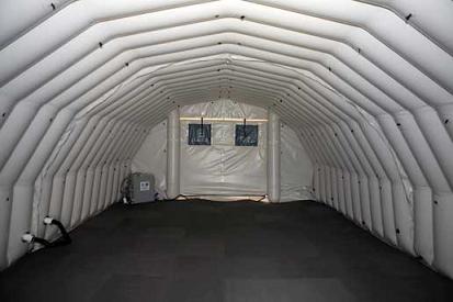 Inside the inflatable habitat