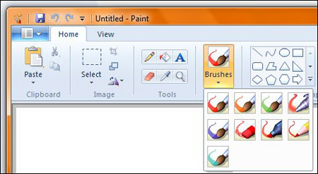 Windows 7 Paint Ribbon