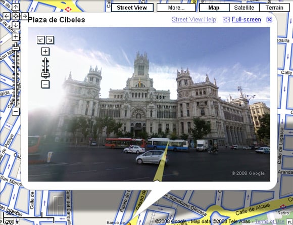 Street View of Madrid's Plaza de Cibeles