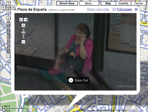Woman unblurred on Google's Street View