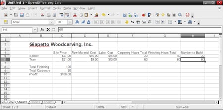 OpenOffice Spreadsheet