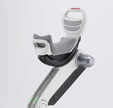 The saddle of Honda's new assisted walk/crouch machine