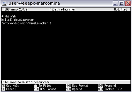 Eee PC Relauncher script