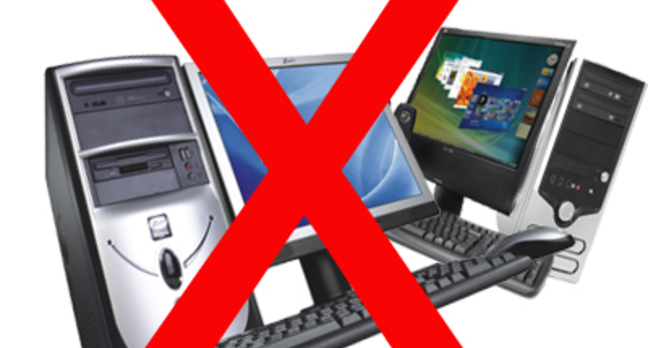 PCS with a red X in front of them