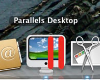 Parallels icon on Mac OS X screen