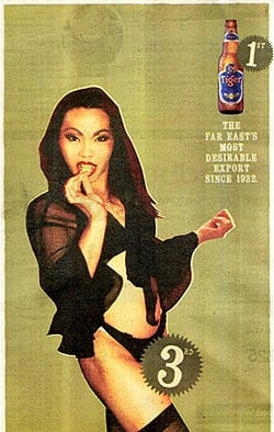 The offending Tiger Beer ladyboy ad