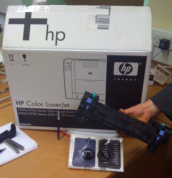 HP fuser kit and very large box