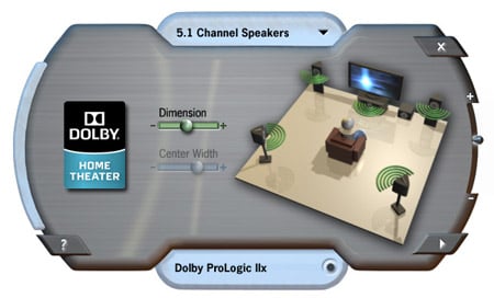 Dolby Home Theater interface