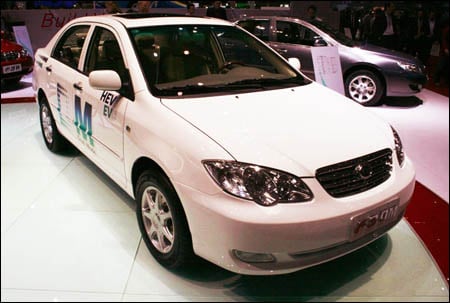 BYD F3DM plug-in hybrid automobile