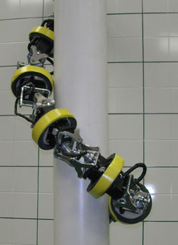 The snakey pole-robot in action