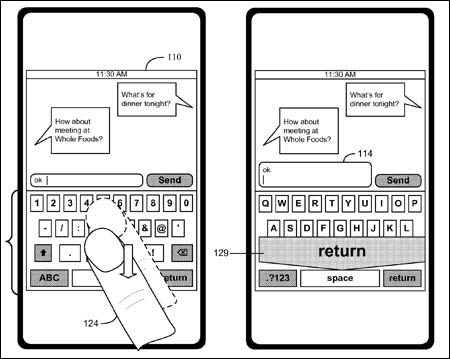 Apple swipe-gesture patent