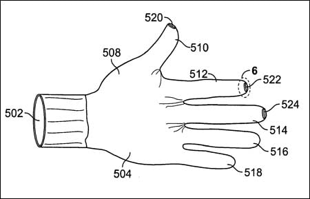 Apple high-tactility glove system patent