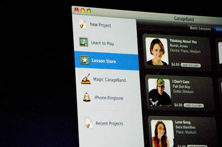 Macworld Expo 2009 demo - GarageBand's Lesson Store