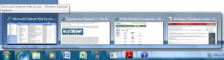 Wndows 7 taskbar