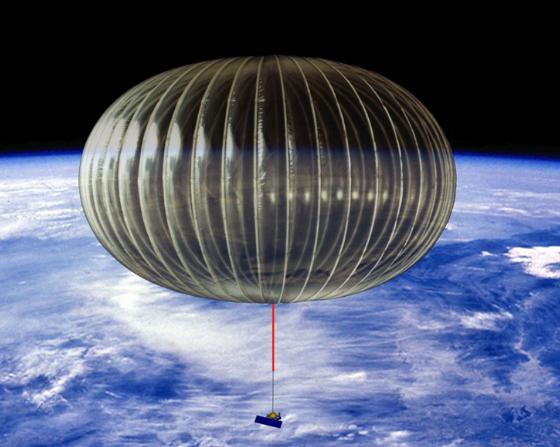 NASA impression of a long-duration superpressure balloon at float height