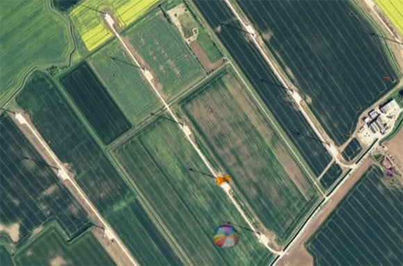 A satellite view of Conisholme wind farm