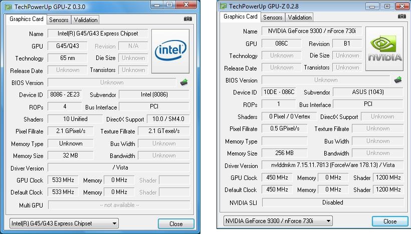 Intel GMA 3150 GPU-Z. Intel GMA x4500. Intel GMA 3600 GPU-Z. Intel gma x3100