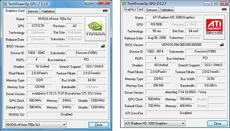 GPU-z: AMD and Nvdia on AMD