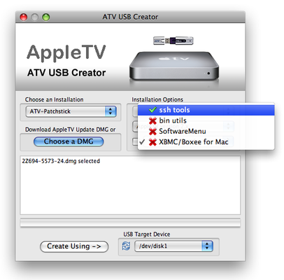 burn dmg to usb mac apple tv