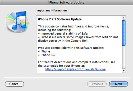 iPhone 2.2.1