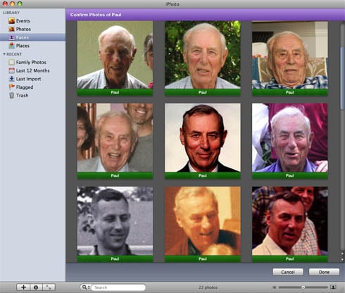 iPhoto '09 Faces - good choice