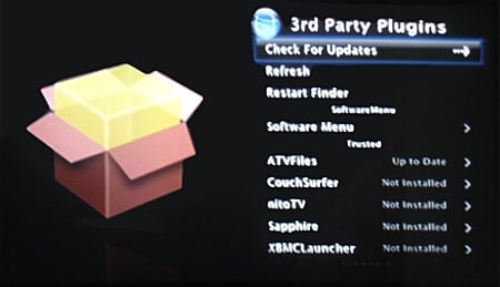 Apple TV SoftwareMenu