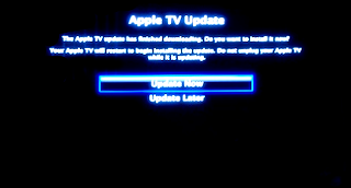Apple TV system update warning