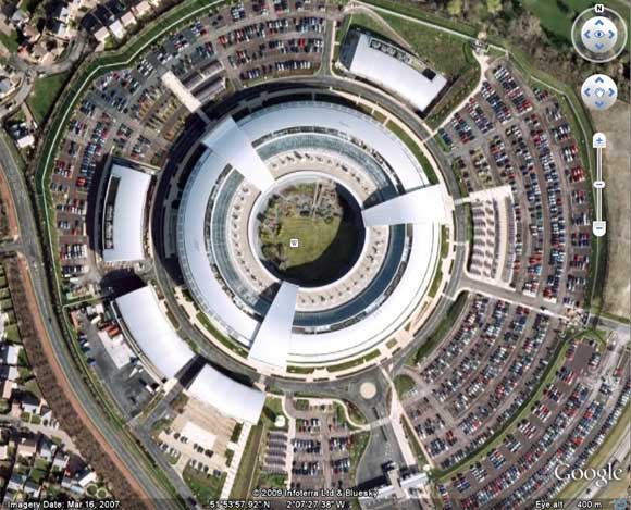 GCHQ as seen on Google Earth