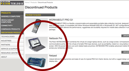 Psion 'discontinued' Netbook