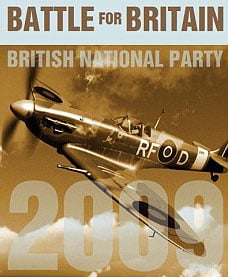 The BNP poster showing Polish Spitfire