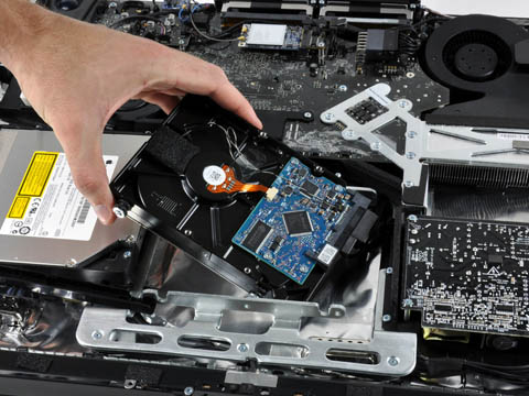 Inside the 20-inch iMac: removing the hard drive