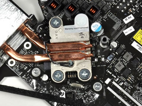 Inside the 20-inch iMac: processor heat-sink