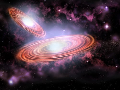 Artist's impression of the binary black hole system