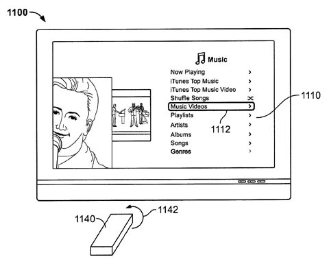 Apple remote-wand patent - basic use