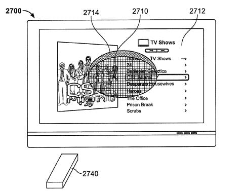 Apple remote-wand patent - reverse flashlight effect