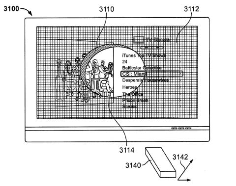 Apple remote-wand patent - flashlight effect