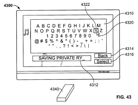 Apple remote-wand patent - keyboard