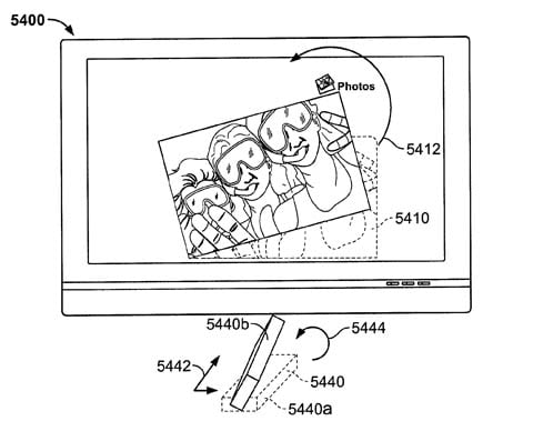 Apple remote-wand patent - rotating an image