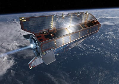 Artist's impression of the GOCE spacecraft in orbit