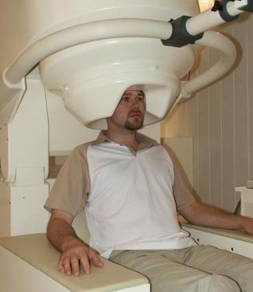 Magnetoencephalogram (MEG) scanner in action