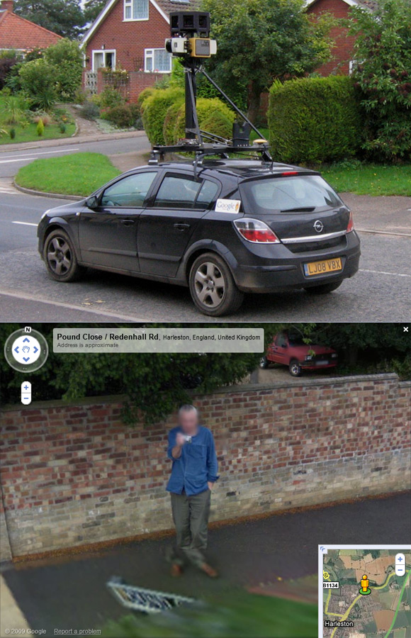 Andrew Macdonald caught on Street View in Harleston